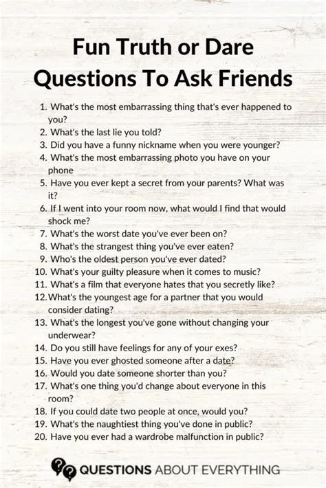 215 Best Truth or Dare Questions for Game Night .